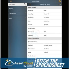 Wasp AssetCloud Complete Version Software Application and Mobile App (5 Users, 1 Year Subscription)